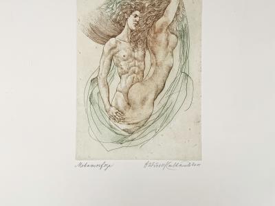 Oldřich Kulhánek, Metamorfóza 5, 15x21 cm, papier 48x32 cm, lept, 250 EUR