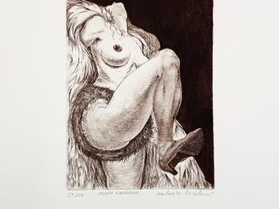 Katarína Smetanová, Venuša v kožuchu, 30x45 cm, 150 EUR