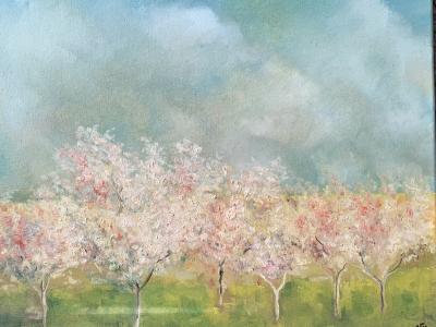 Img 3653Garden, maľba na plátne, 46x38 cm, cena 380 EUR